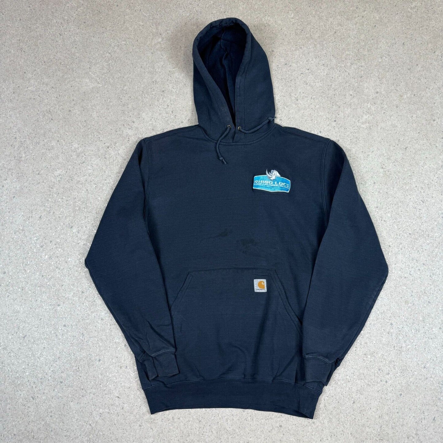 Carhartt Hoodie Navy Medium Rhino Logo Relaxed Fit