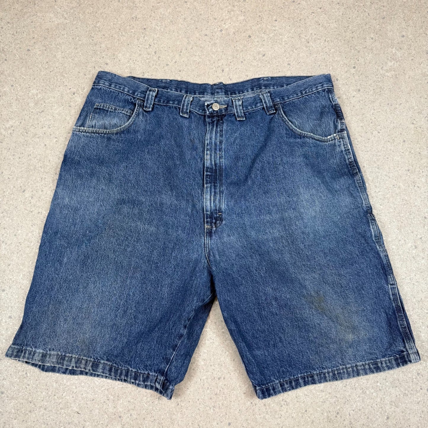 Wrangler Jorts 44” Blue Denim Baggy Fit Vintage
