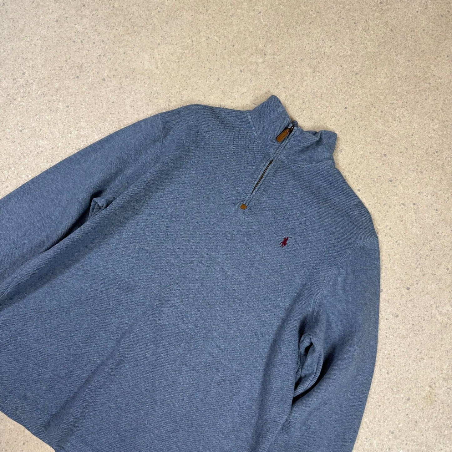 Ralph Lauren 1/4 Zip Jumper Large Blue