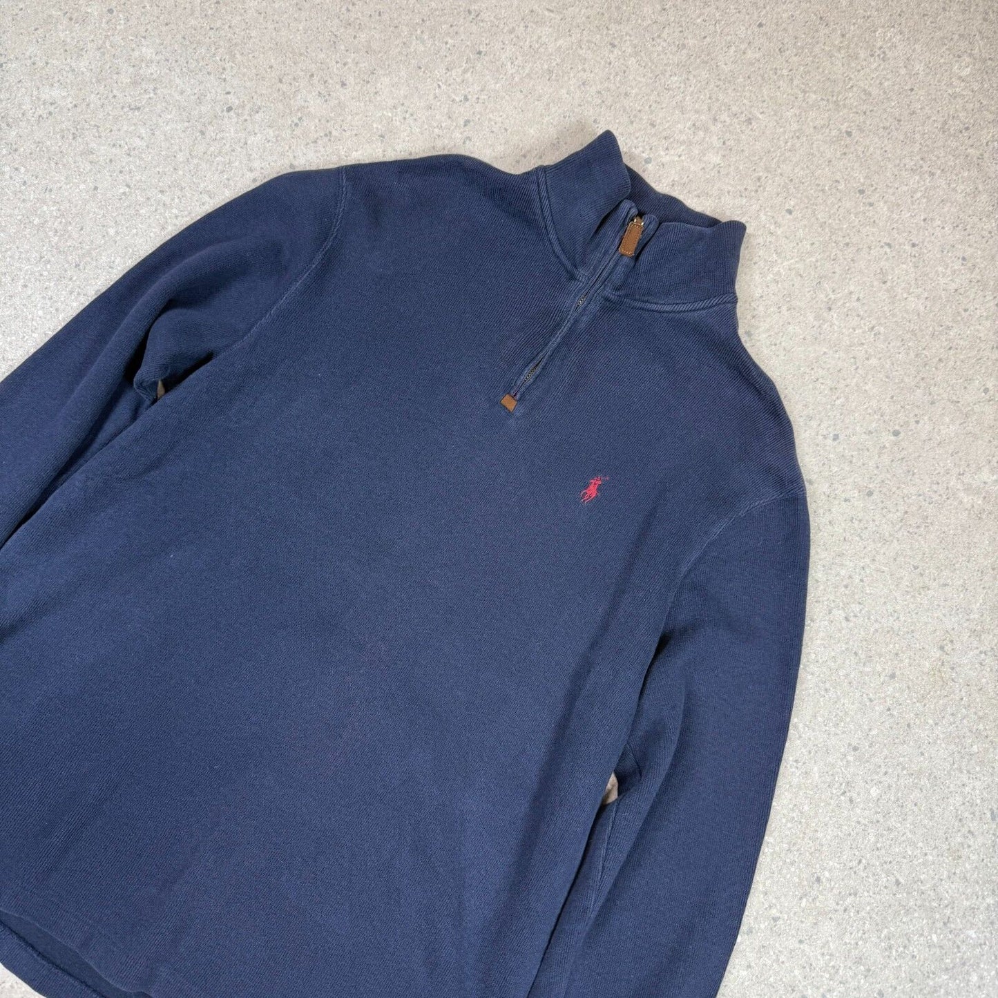 Ralph Lauren 1/4 Zip Jumper Medium Navy
