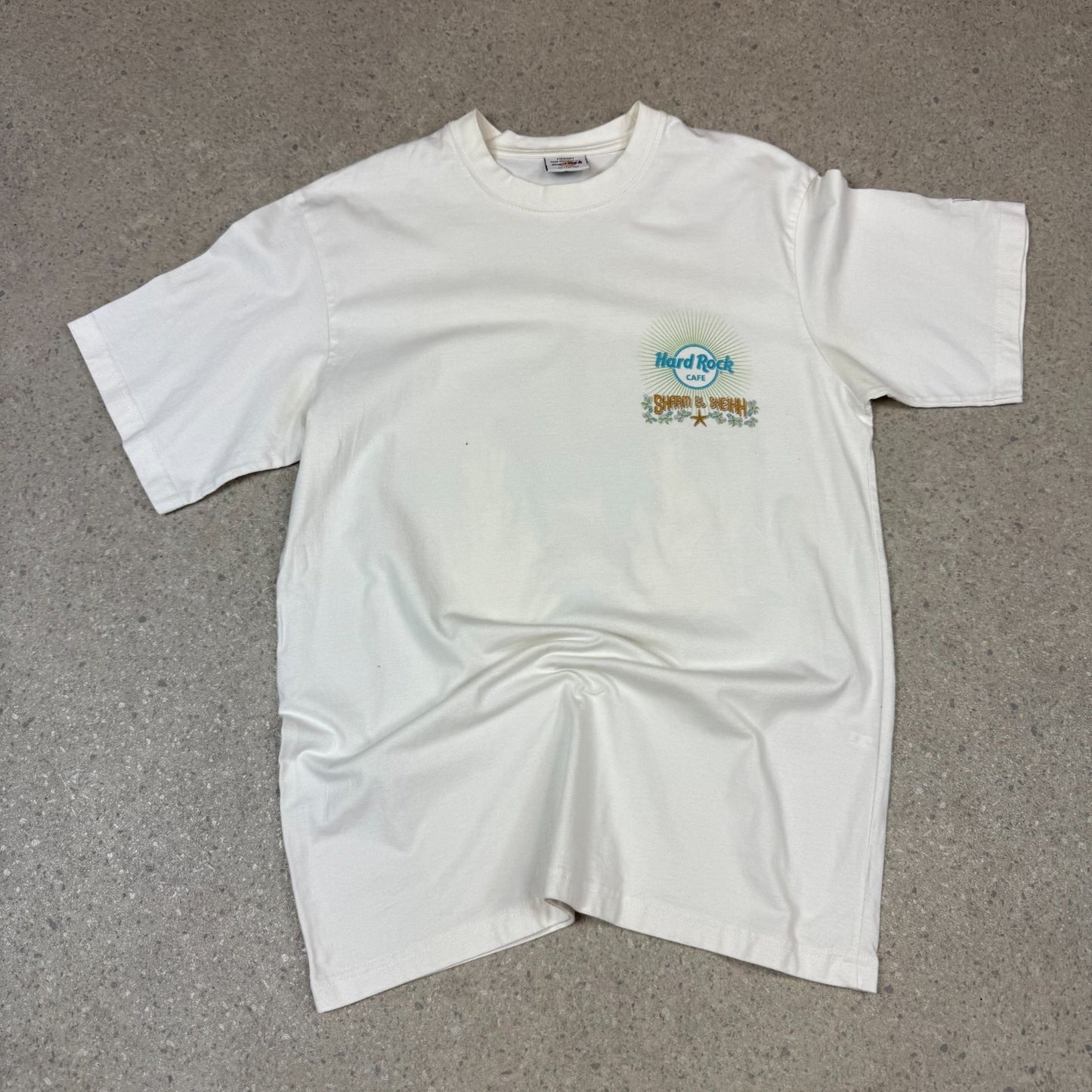 Hard Rock Cafe T Shirt Medium White Melon Shark El Sheikh