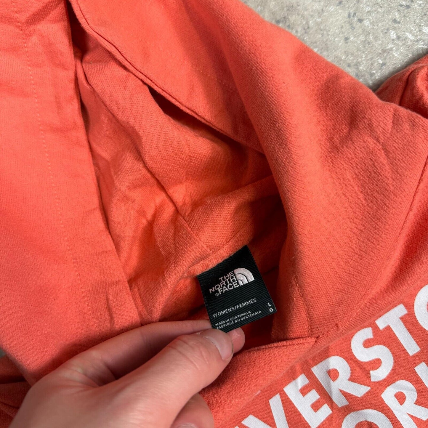 The North Face Womens Hoodie Large Peach