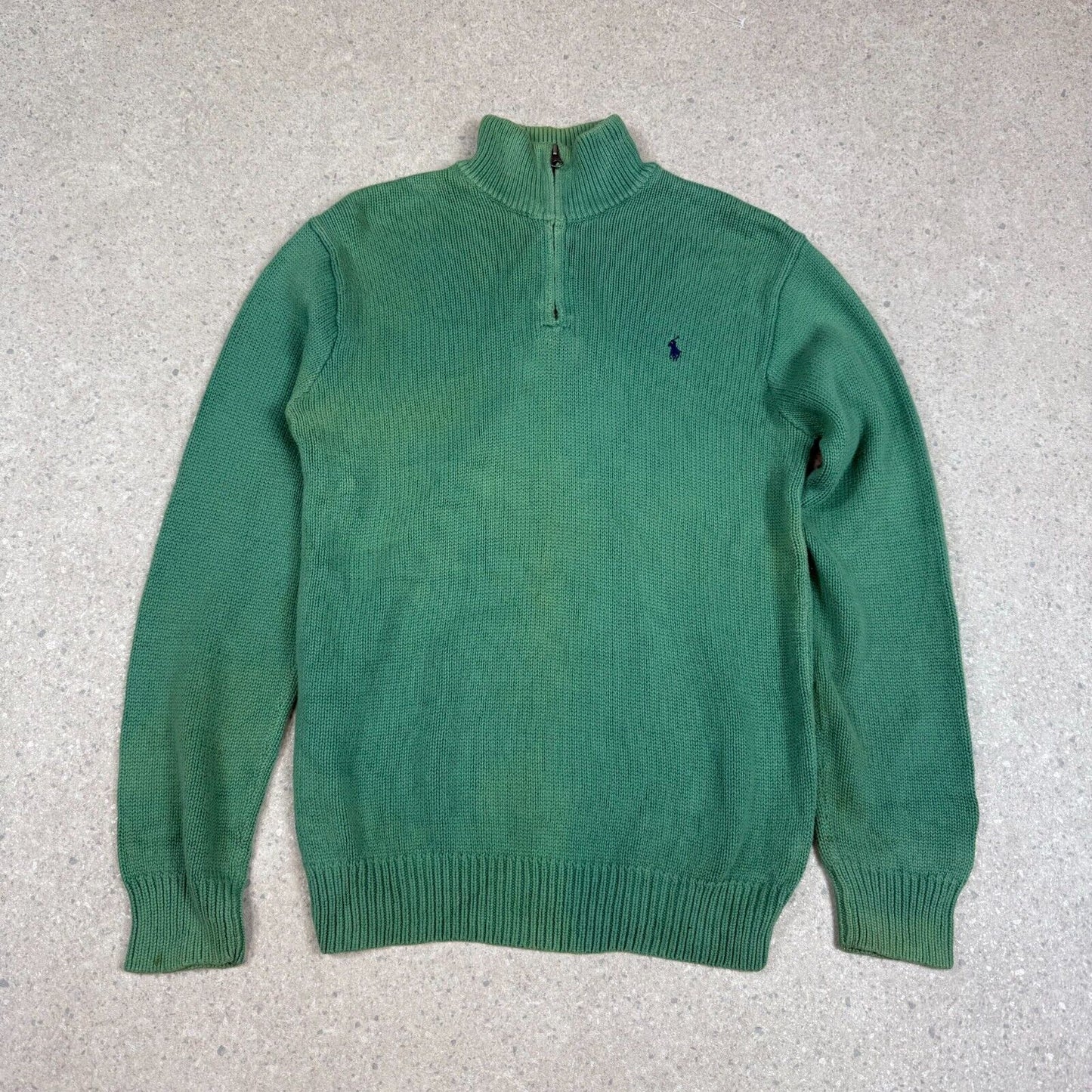 Ralph Lauren 1/4 Zip Jumper Small Green