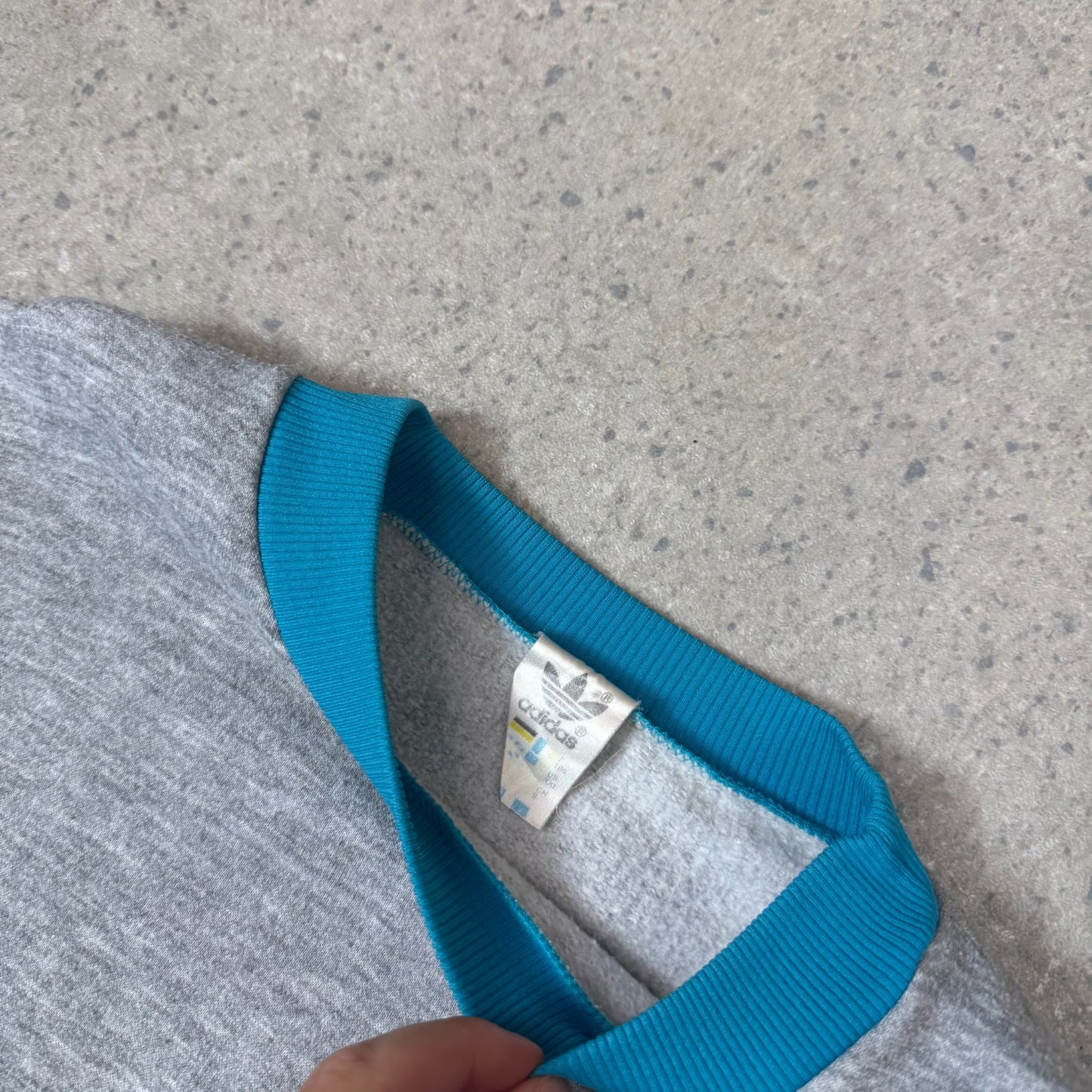 Adidas Sweatshirt M / L 80 90s Grey Blue