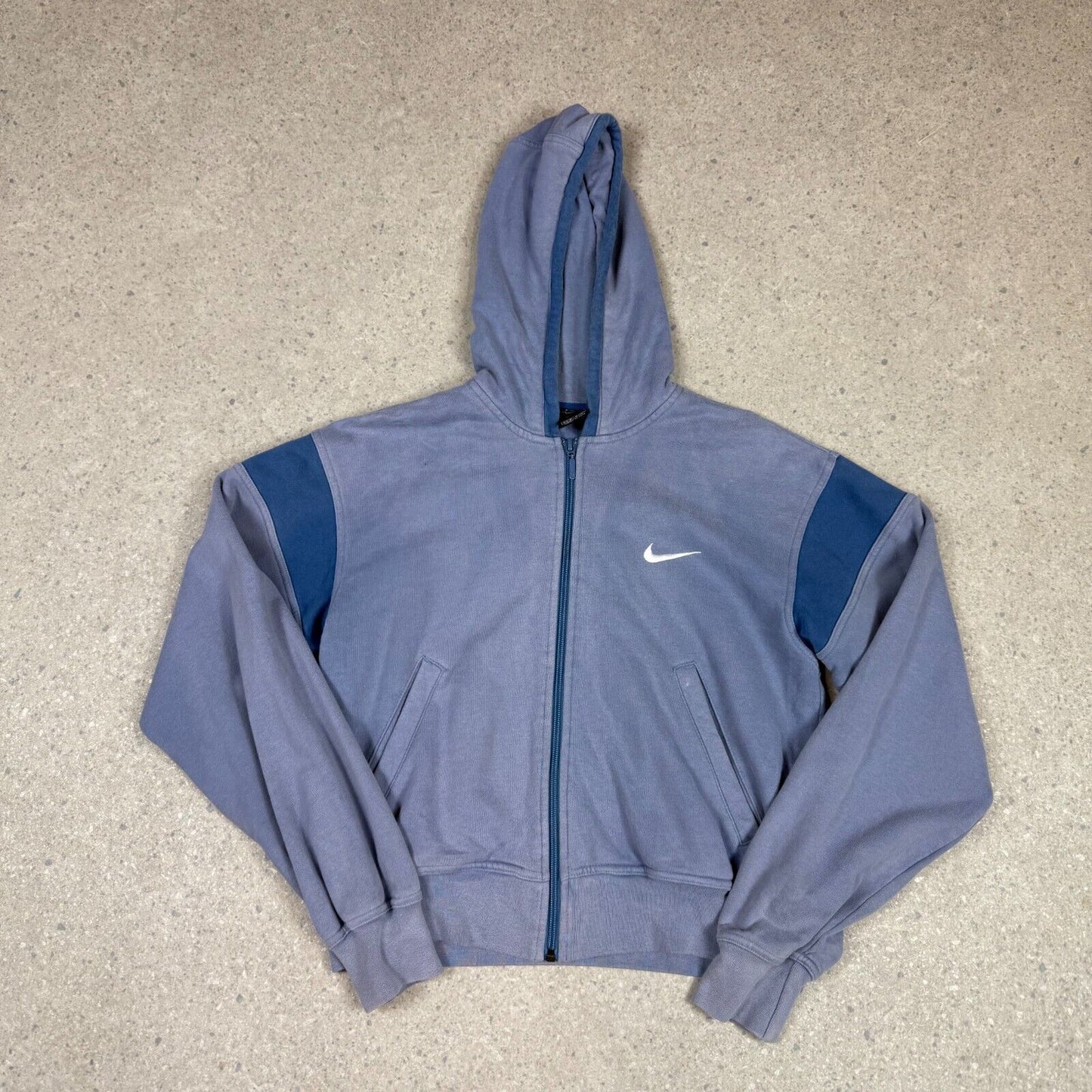 Nike Women’s Hoodie Small Purple Navy Rare 90s Nike Swoosh