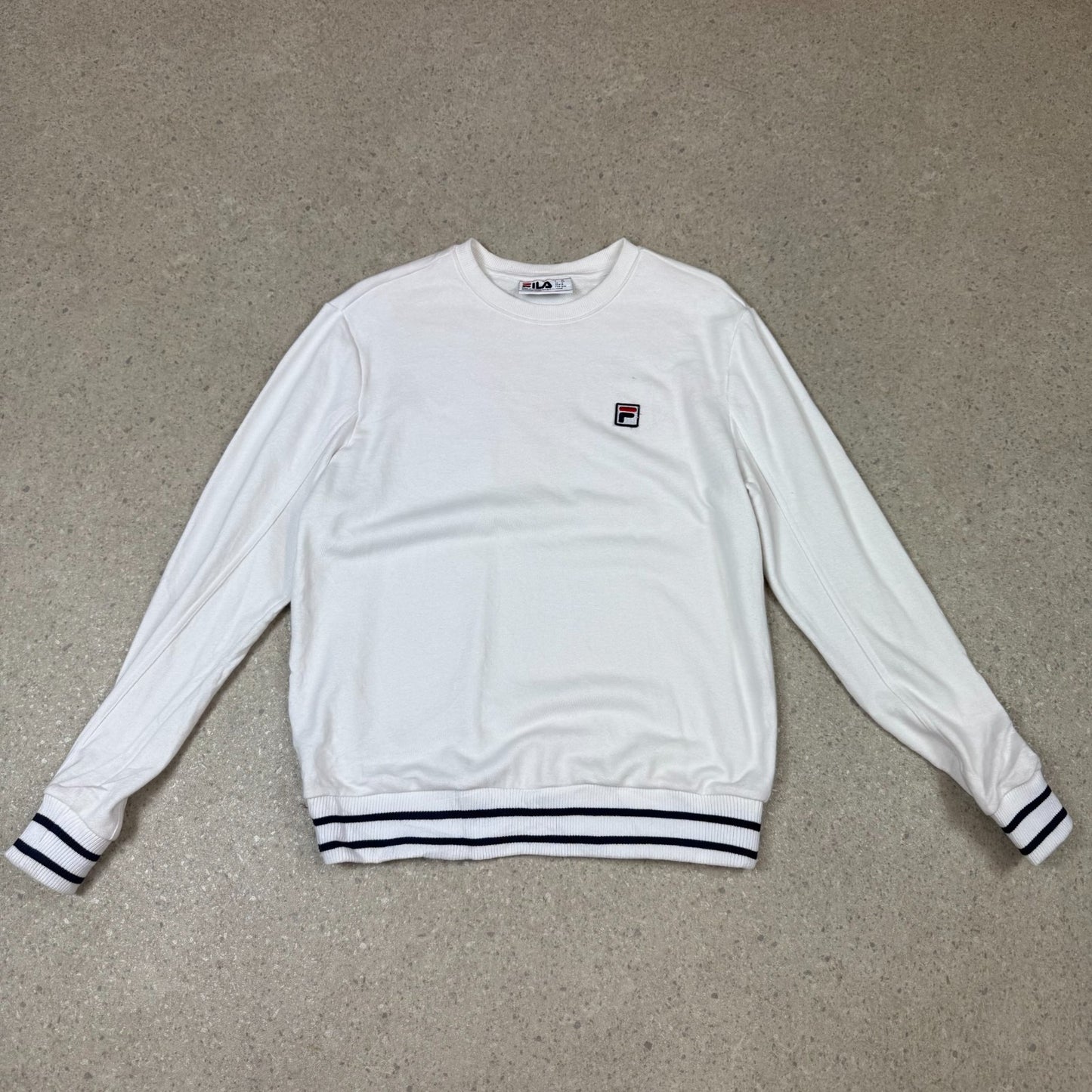 Fila Sweatshirt Medium White Colourway Embroidered Logo