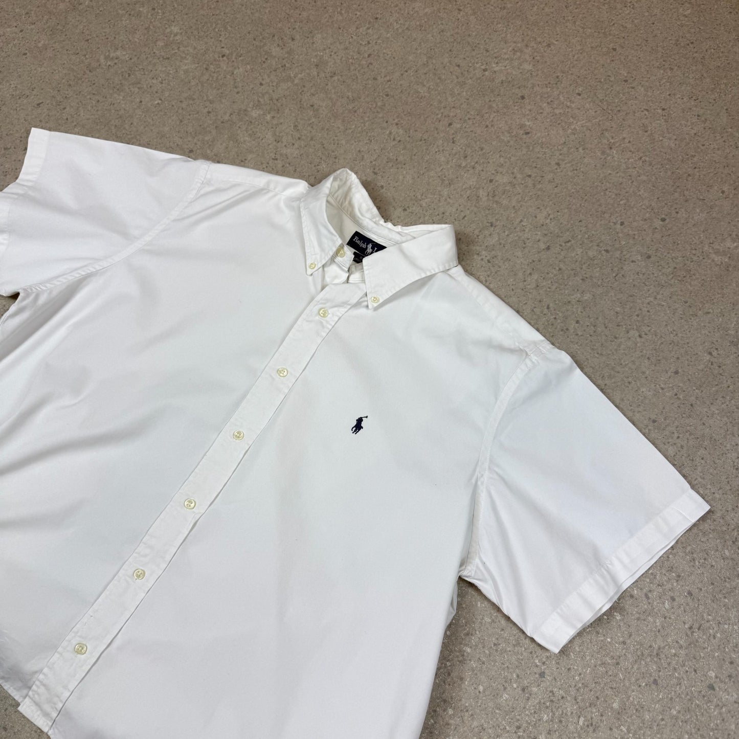 Ralph Lauren Short Sleeve Shirt XL White Colourway Cropped Boxy Fit