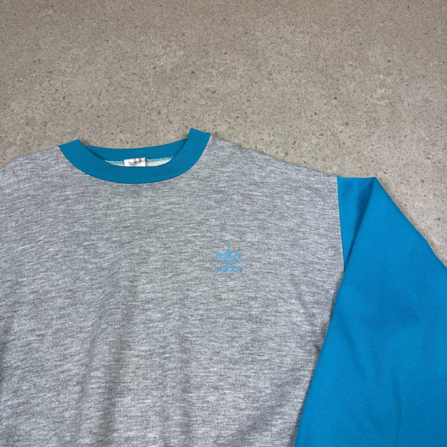 Adidas Sweatshirt M / L 80 90s Grey Blue