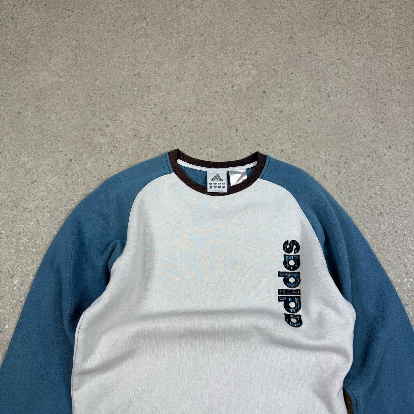Adidas Sweatshirt Small Blue White