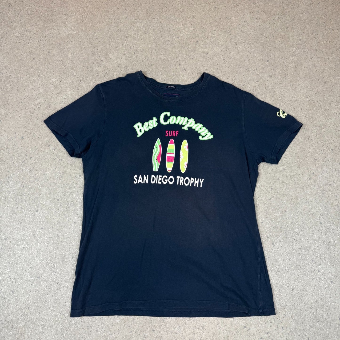 Best Company T Shirt XL Navy Blue San Diego Trophy Short Sleeve
