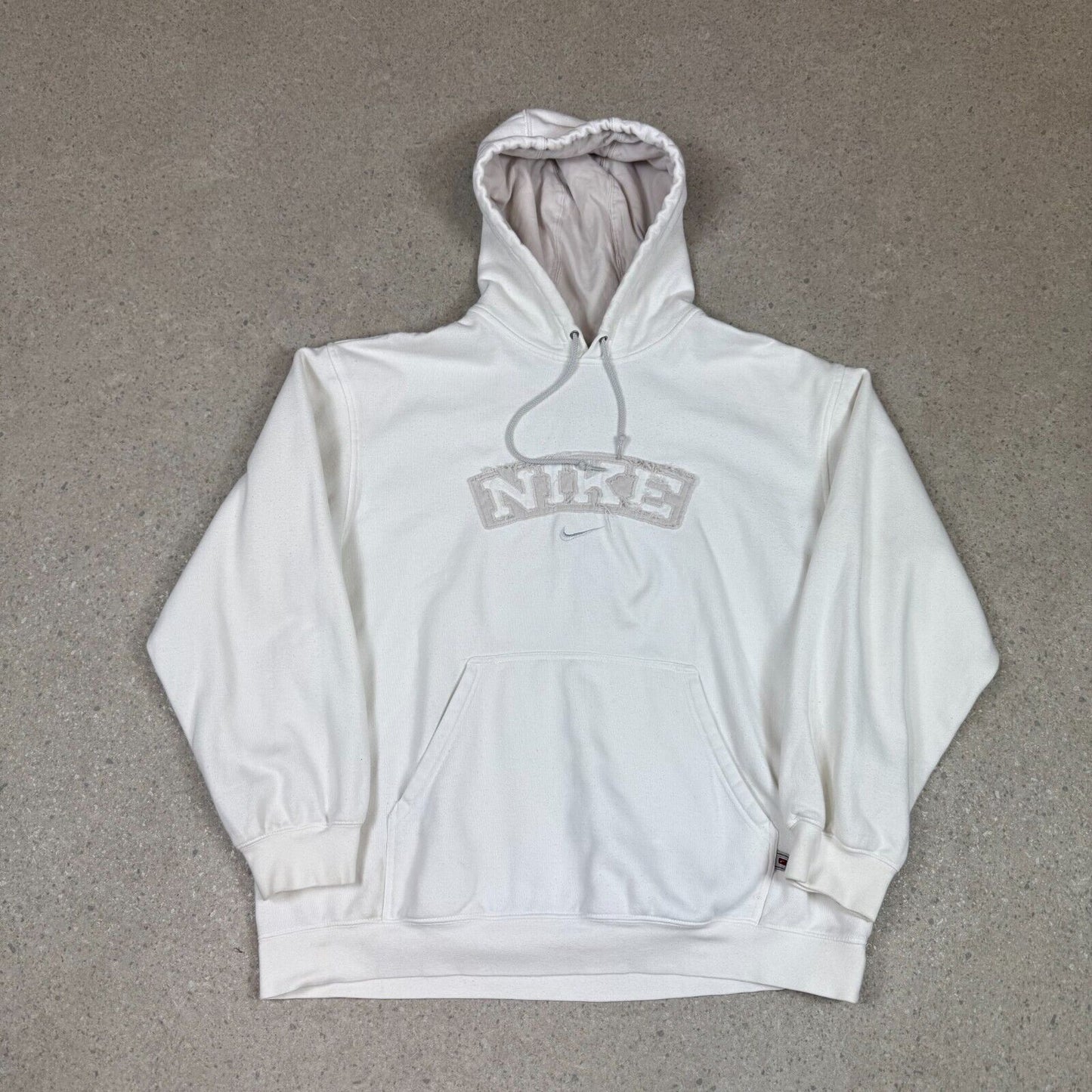 Nike Hoodie XL Y2K Silver Tag Cream Colourway