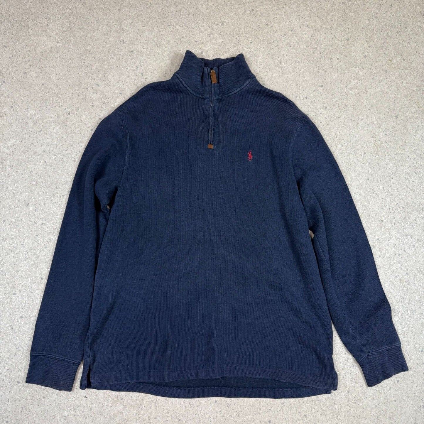 Ralph Lauren 1/4 Zip Jumper Medium Navy