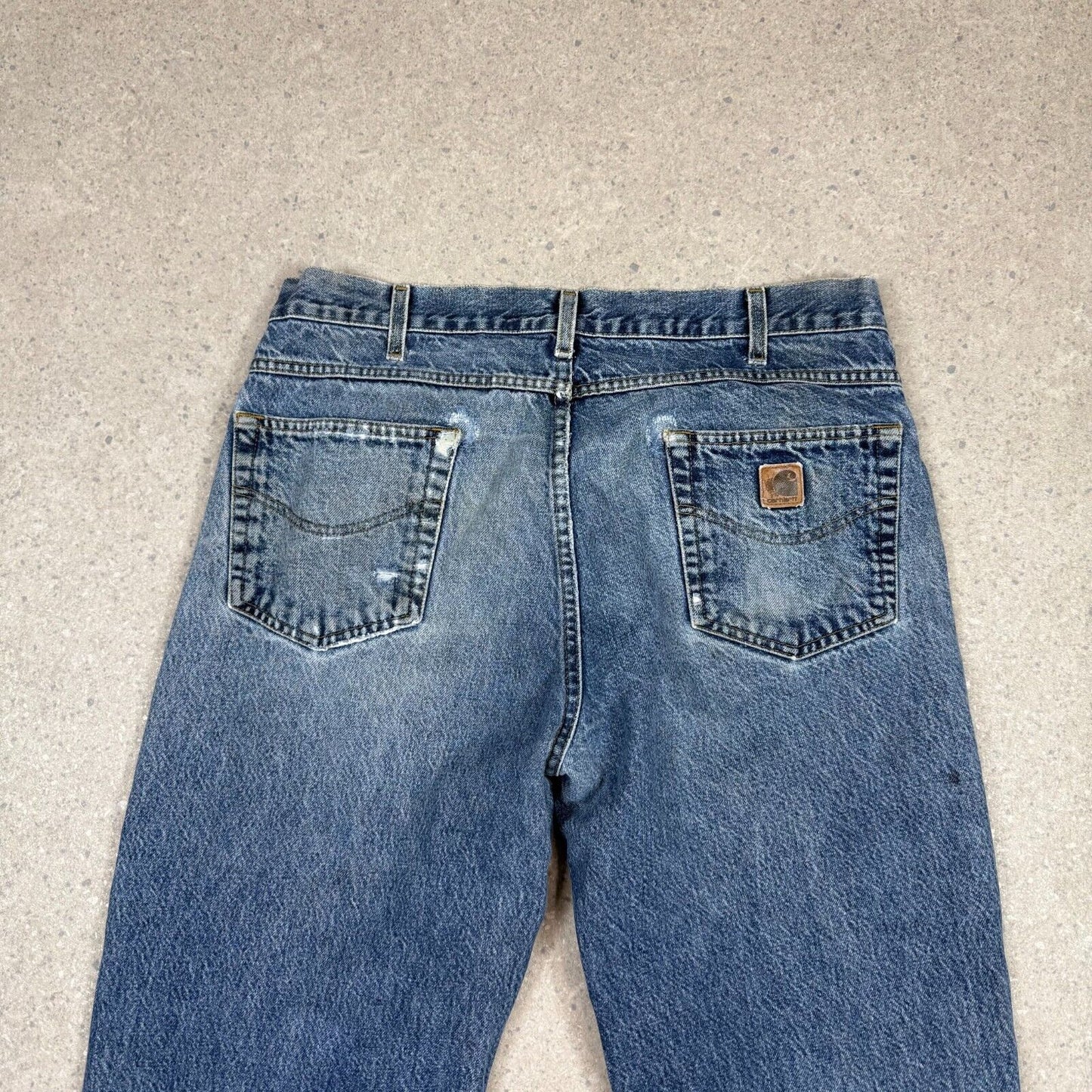 Carhartt Denim Jeans 36x30 Blue Distress Baggy Fit