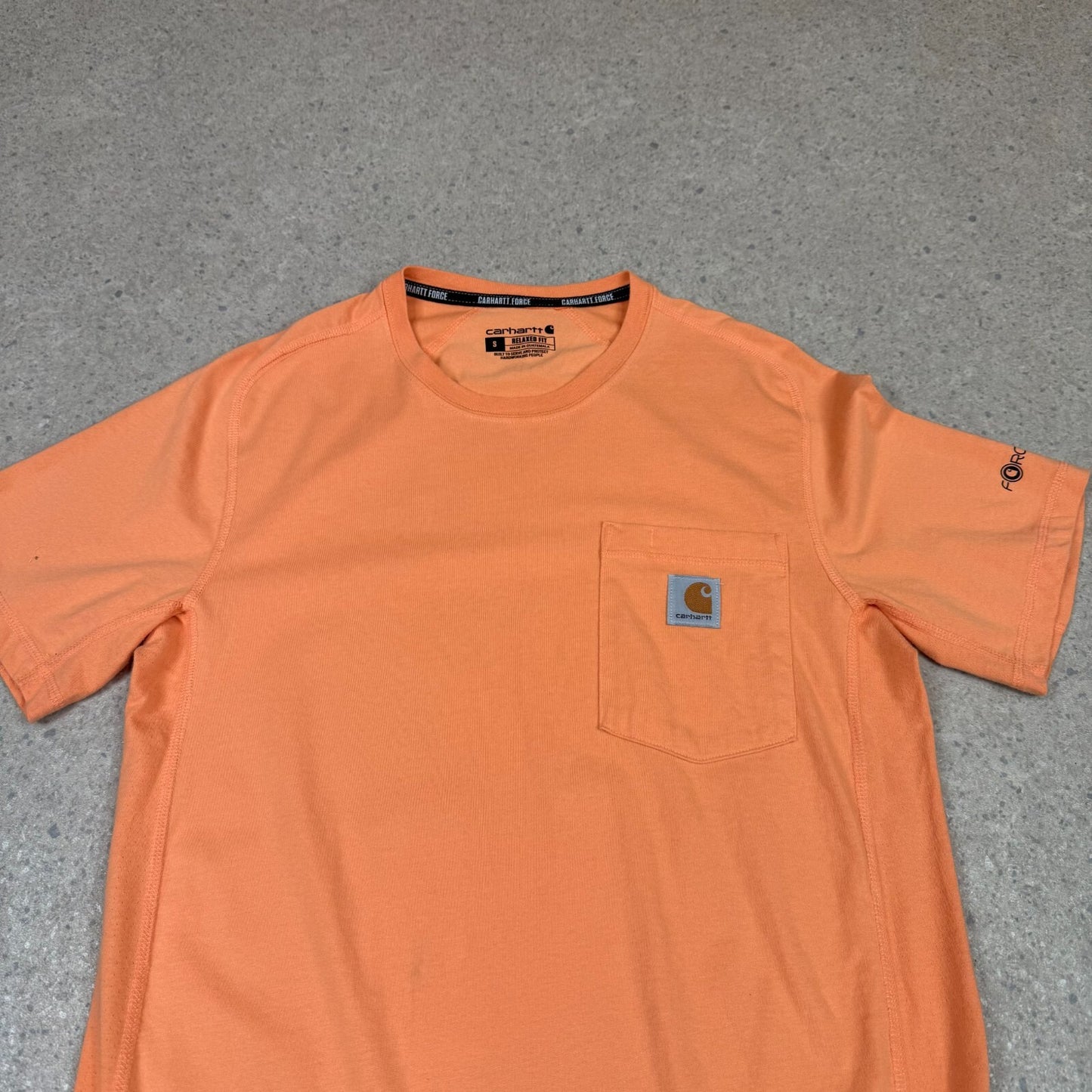 Carhartt T Shirt Small Orange Relaxed Fit Short Sleeve