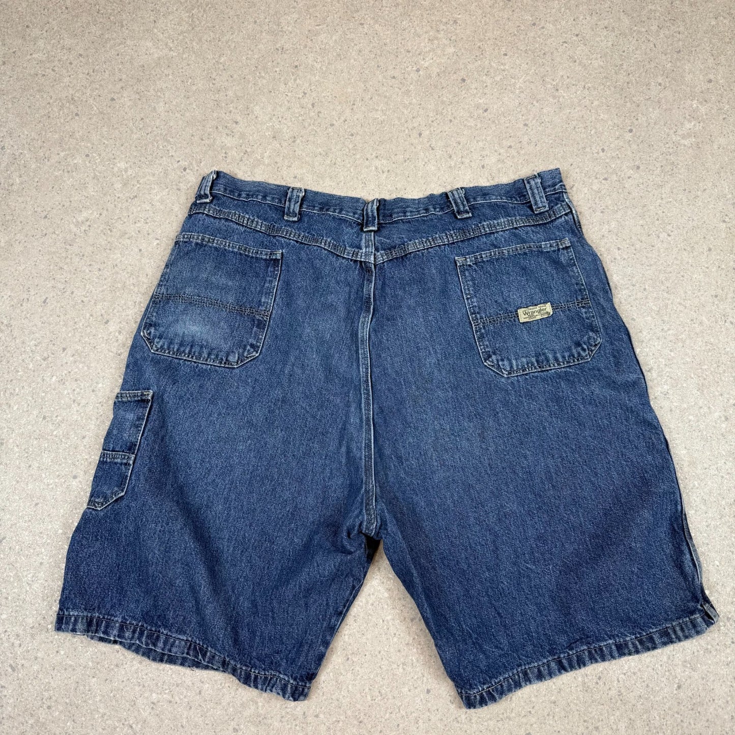 Wrangler Jorts 44” Blue Denim Baggy Fit Vintage