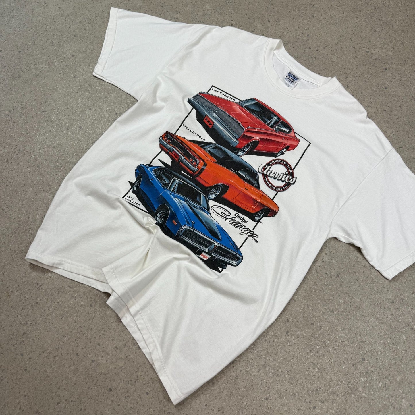 Vintage American Muscle Car T Shirt XL Dodge Boxy Fit 90s