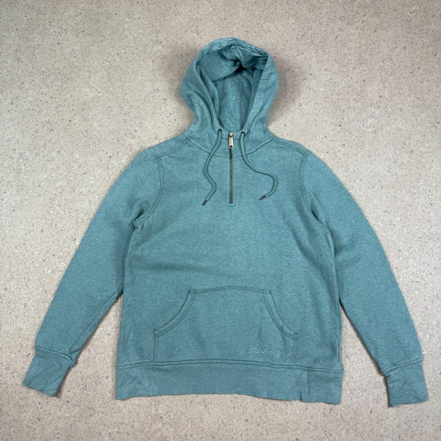 Carhartt 1/4 Zip Hoodie Womens Large Blue