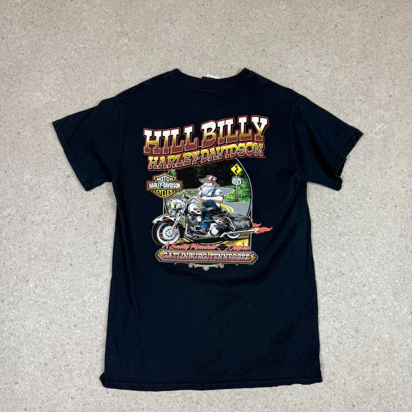 Harley Davidson T Shirt Small Tennessee Graphic on Back Black Colourway