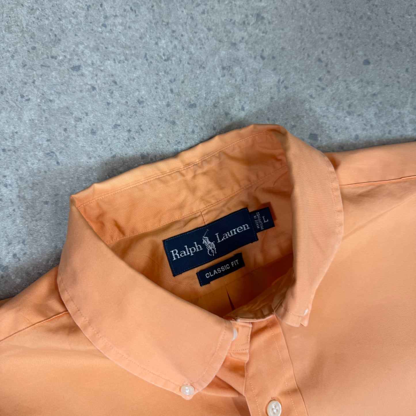 Ralph Lauren Short Sleeve Shirt Large Orange Colourway Embroidered Logo