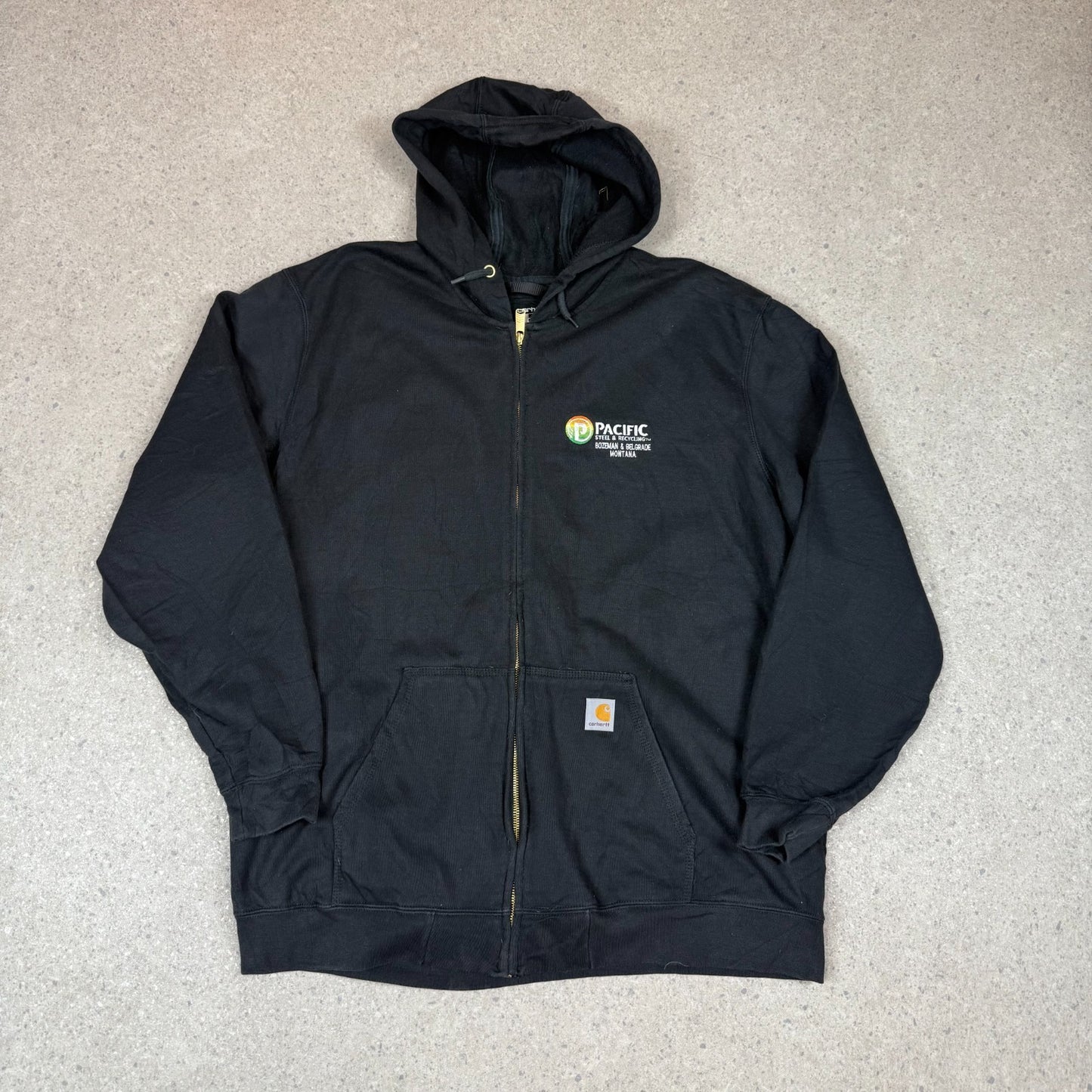 Carhartt Zip Up Hoodie XL Black Colourway Heavyweight Hooded
