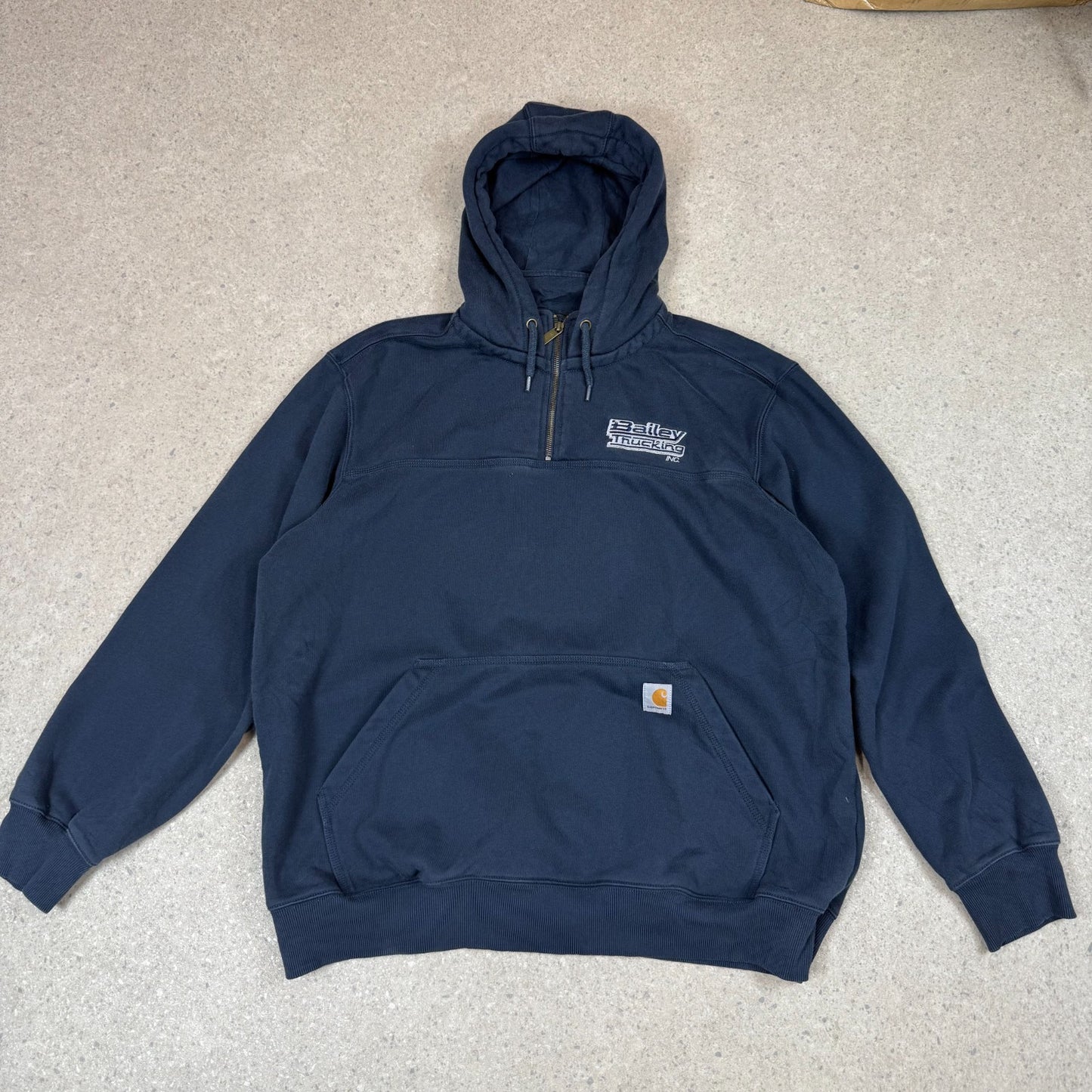 Carhartt Rain Defender XL 1/4 Zip Navy Colourway Hooded