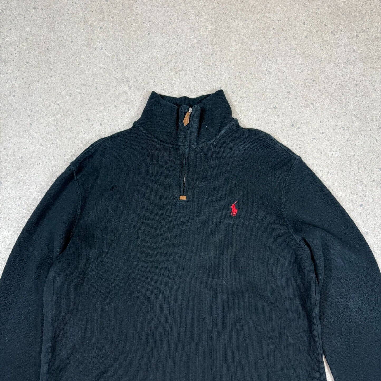 Ralph Lauren 1/4 Zip Jumper Medium Black