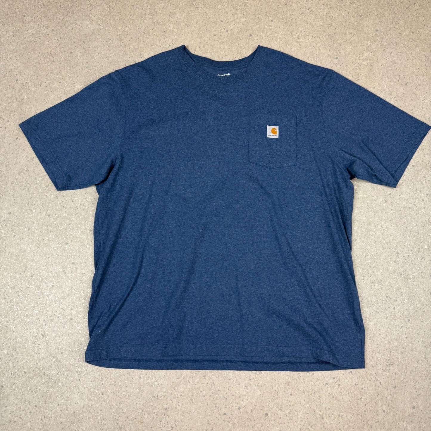 Carhartt Pocket Logo T Shirt 2XL Blue Embroidered Logo