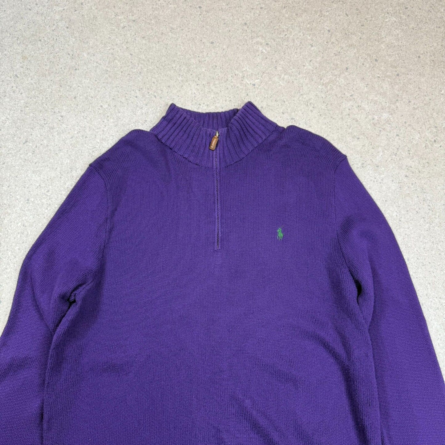 Ralph Lauren 1/4 Zip Sweater XL Purple
