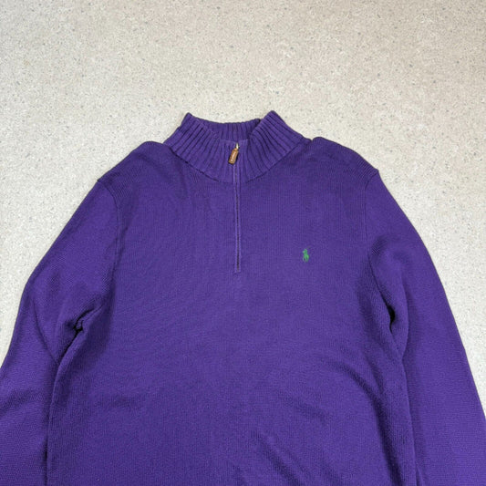 Ralph Lauren 1/4 Zip Sweater XL Purple