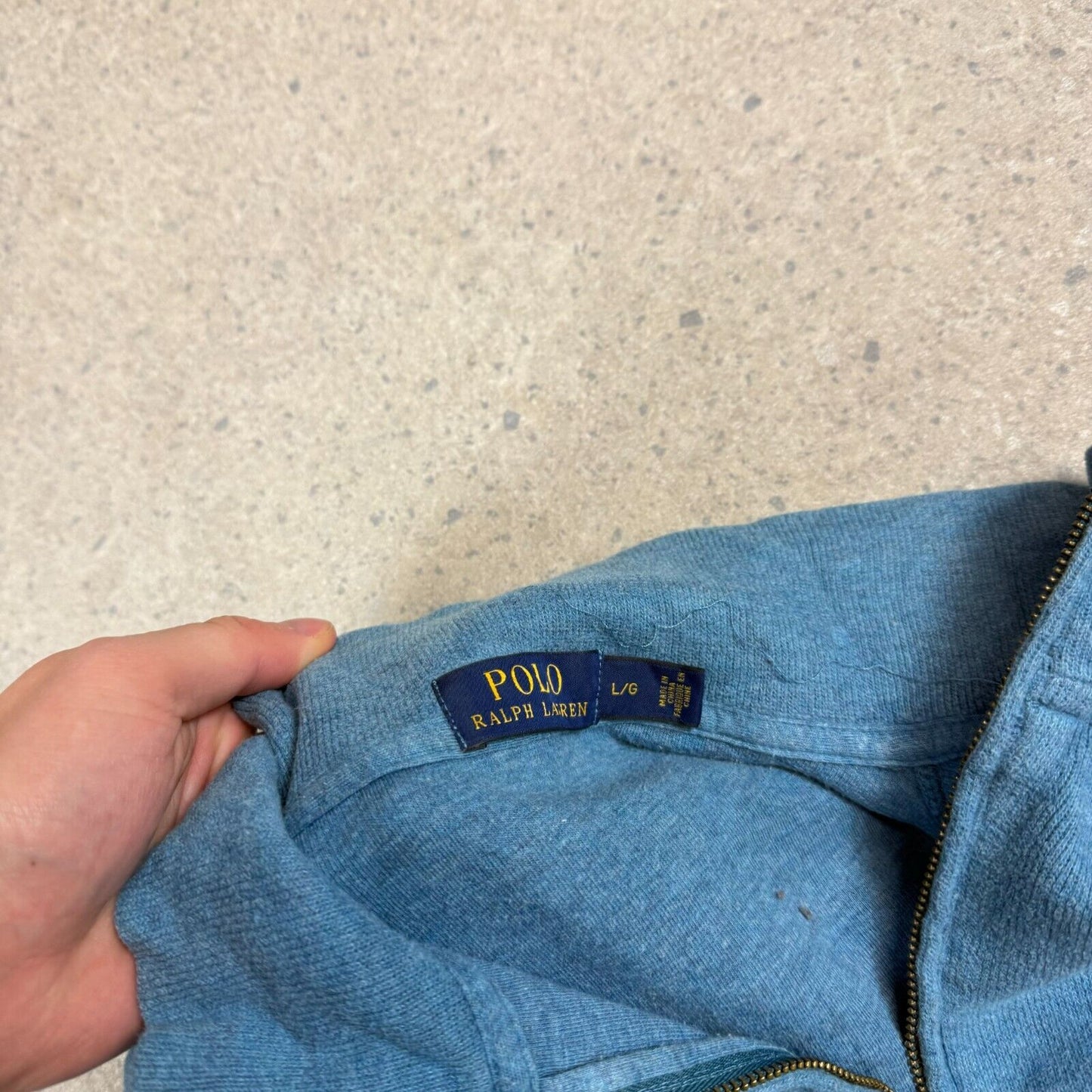 Polo Ralph Lauren 1/4 Zip XL Sweater Light Blue