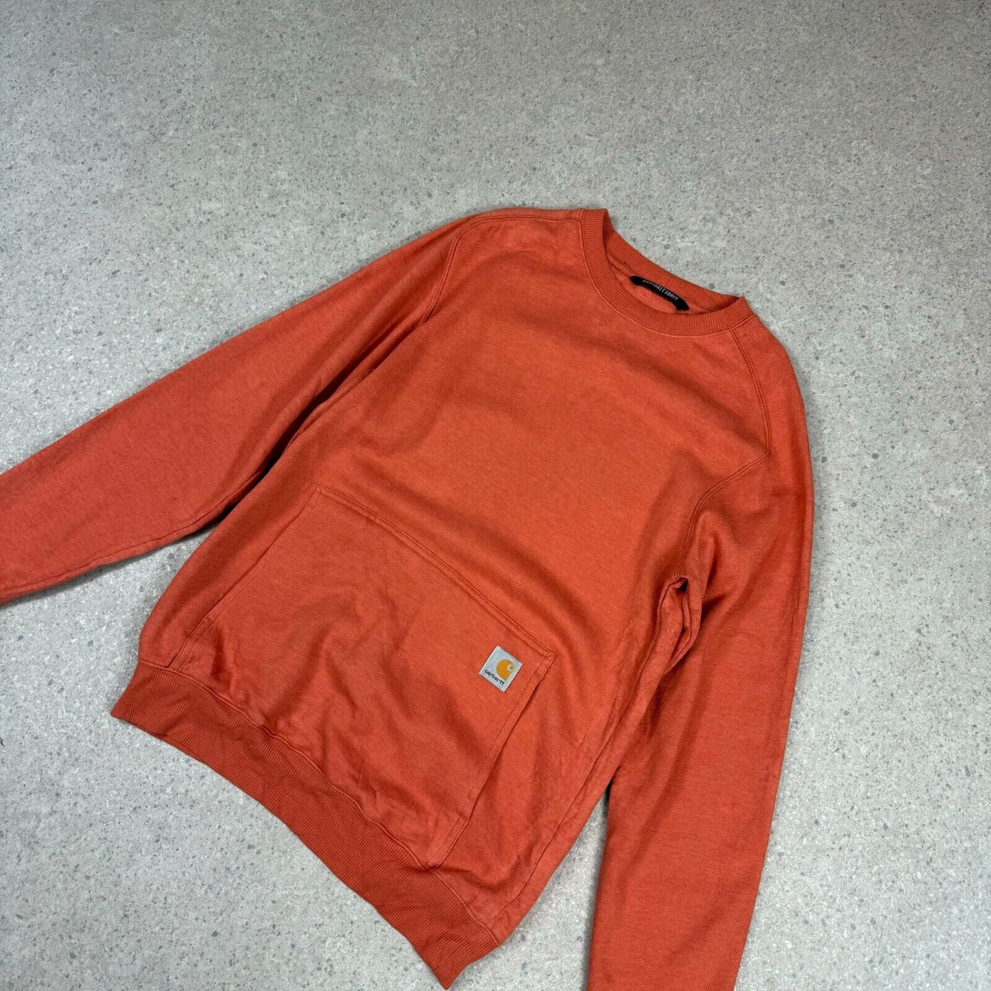 Carhartt Sweatshirt Small Loose Fit Orange