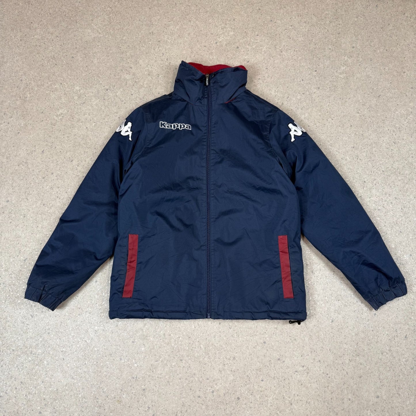 Kappa Puffer Jacket Small Navy Colourway Embroidered Logo Fleece Lined