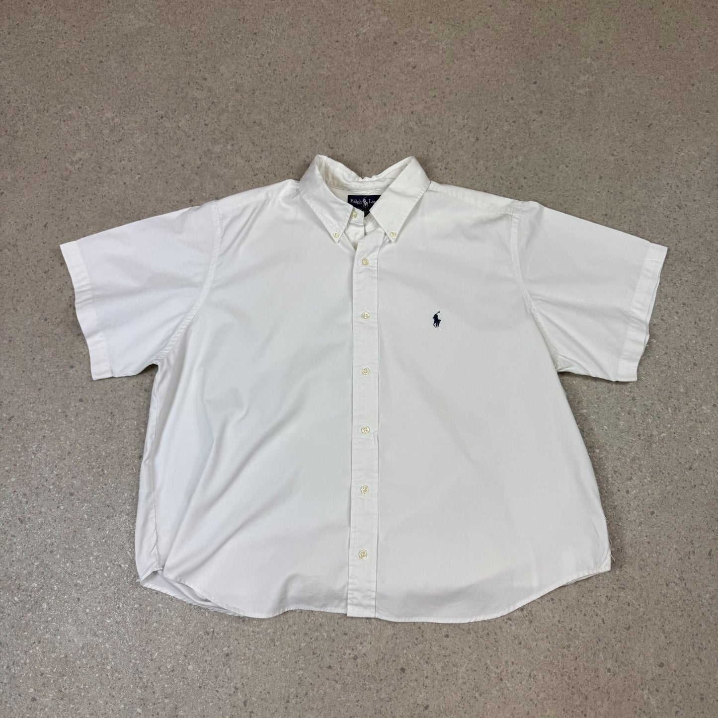 Ralph Lauren Short Sleeve Shirt XL White Colourway Cropped Boxy Fit
