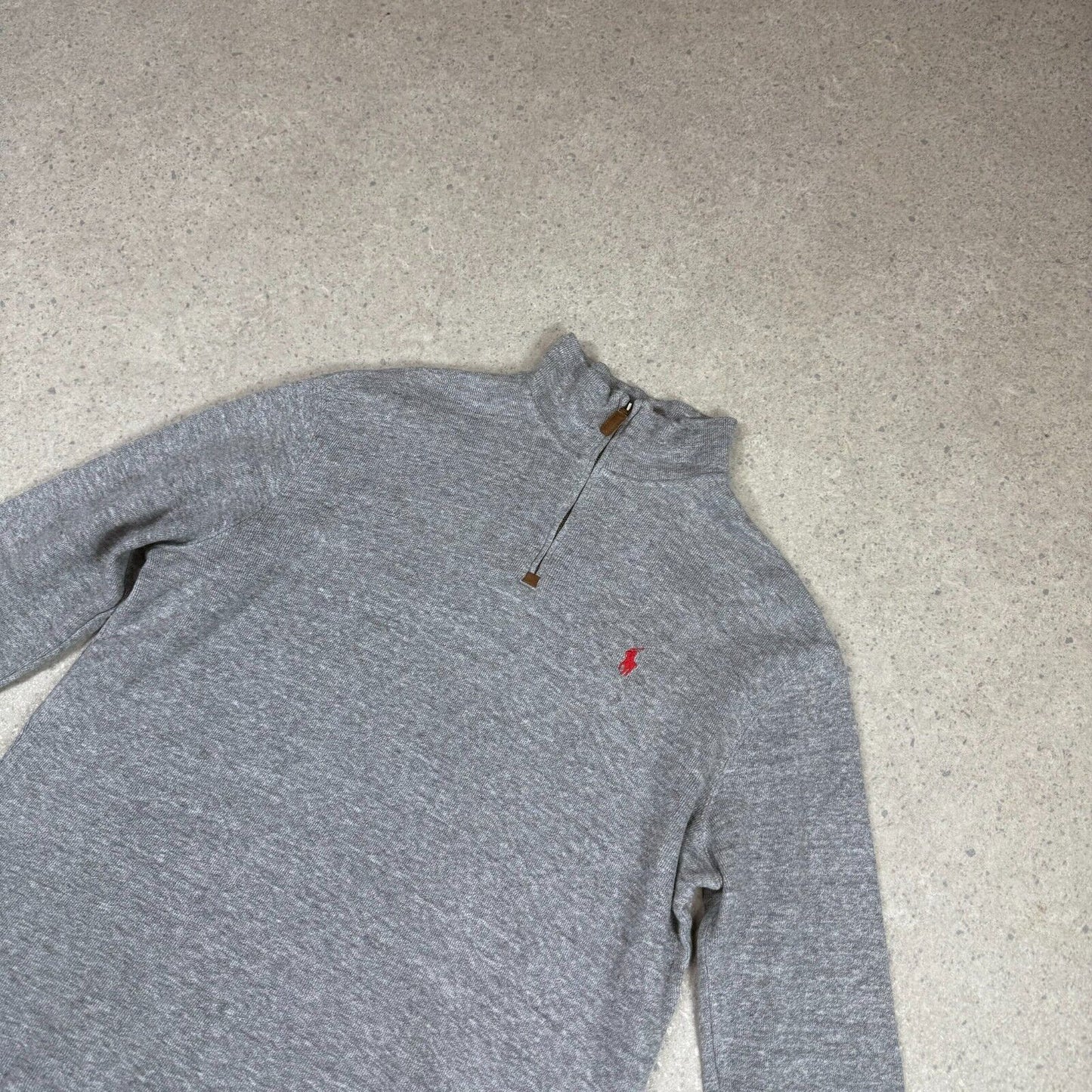 Ralph Lauren 1/4 Zip Jumper Medium Grey Colourway Preppy
