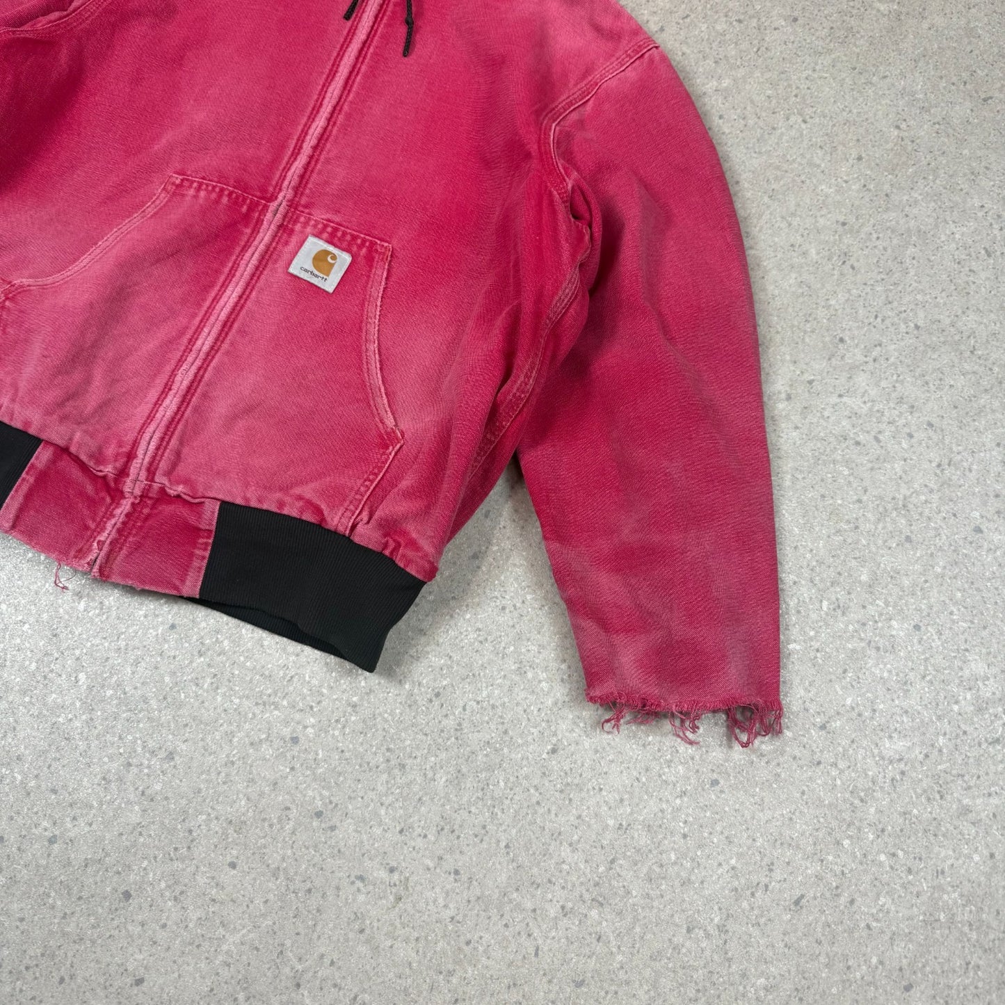Carhartt Active Jacket Red Pink Colourway Small Embroidered Logo Hoodie