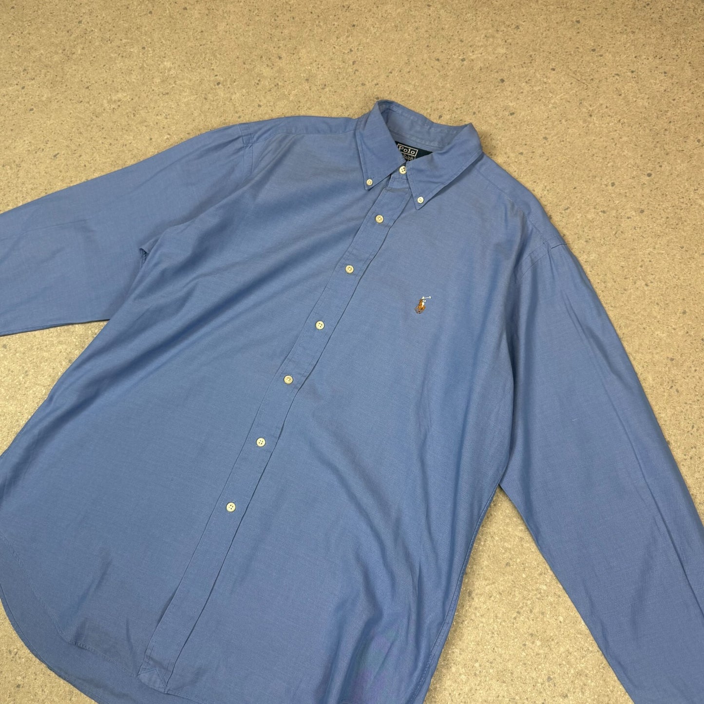 Ralph Lauren Shirt XL Blue Button Up Long Sleeve