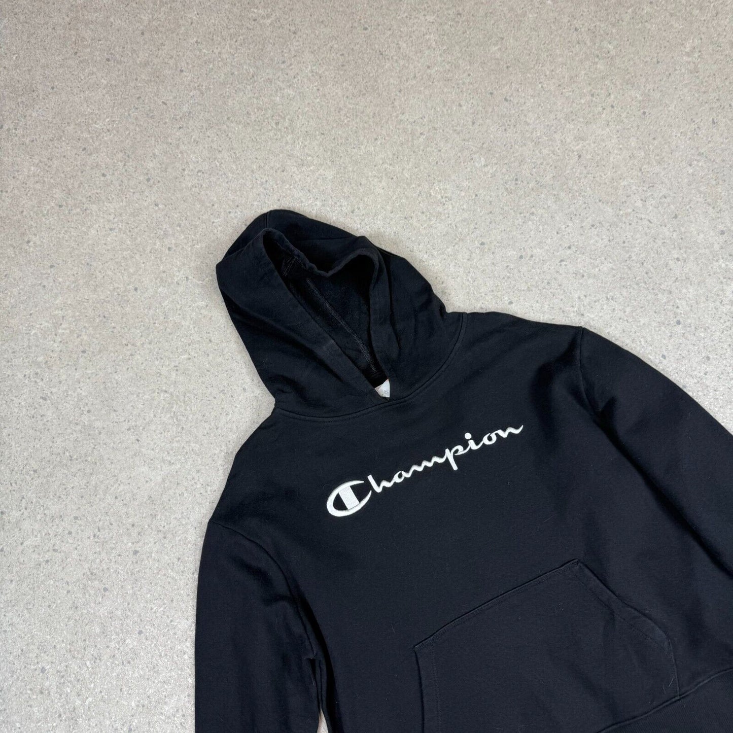 Champion Hoodie S/M Black Colourway C Logo Hooded Pokcet