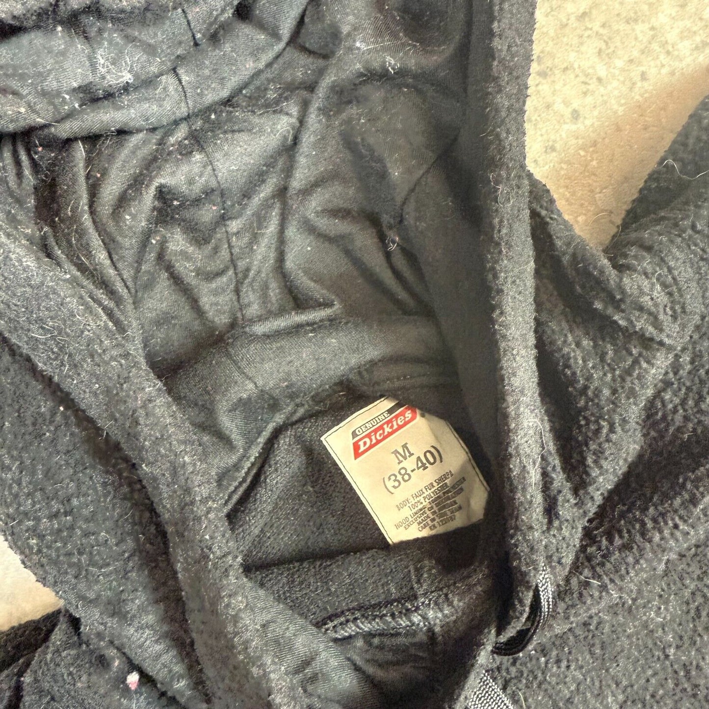 Dickies Sherpa Hoodie Medium Black Fleece Lined