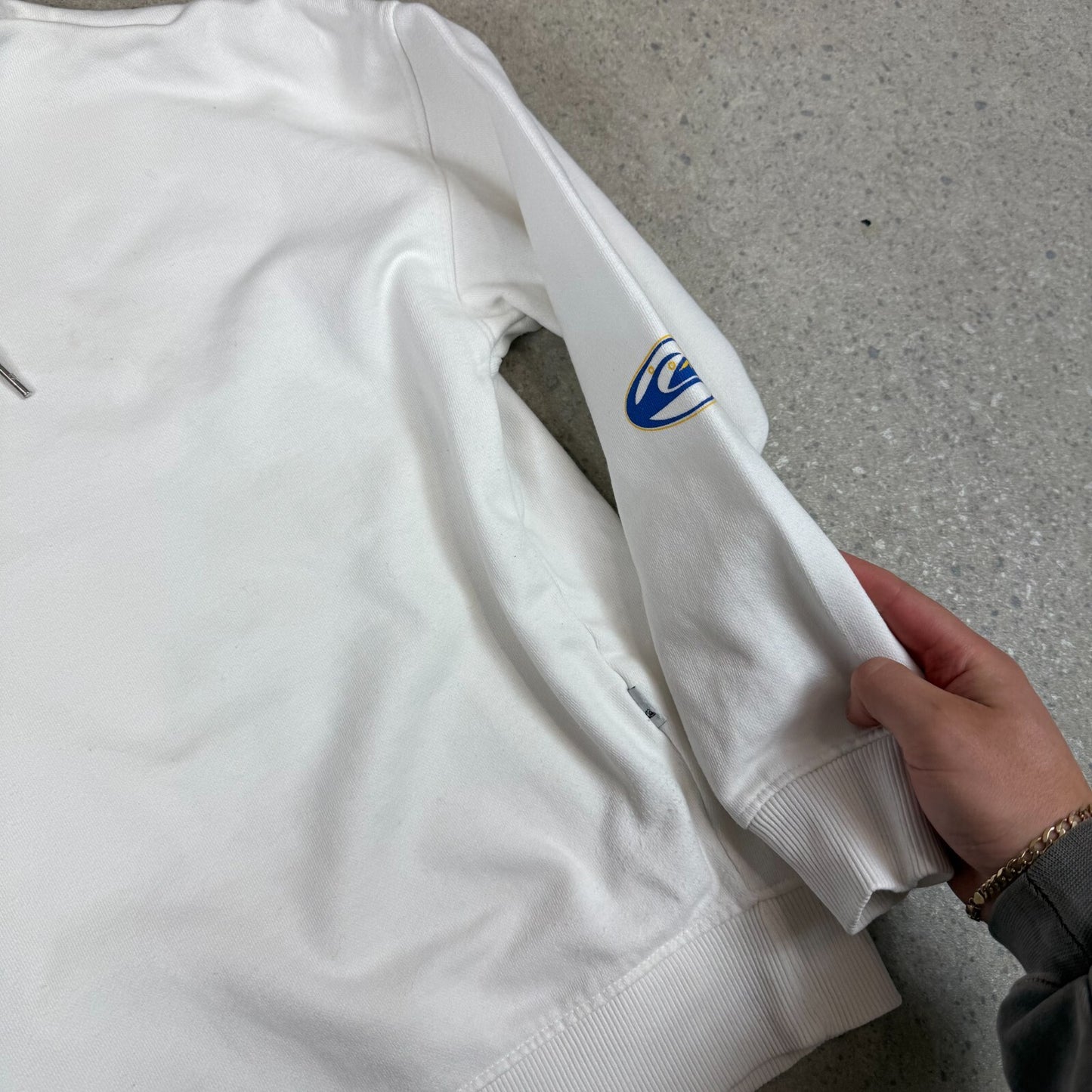 Quicksilver Hoodie XS Cream Colourway Hooded Boxy Fit