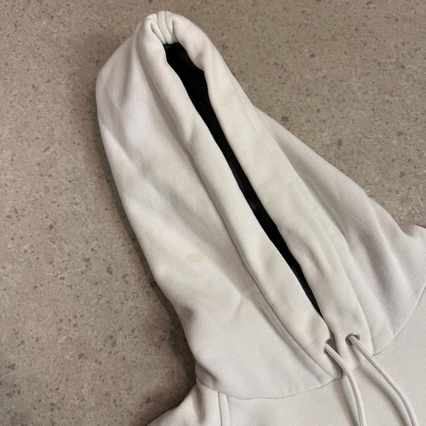 Nike Small Swoosh Hoodie Medium White Embroidered Swoosh Silver Tag Y2K