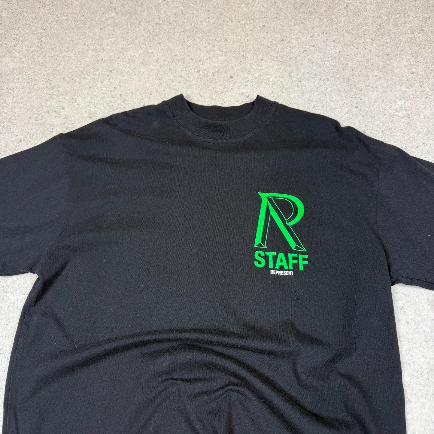 Represent Staff London T Shirt Medium Black Relaxed Fit Rare