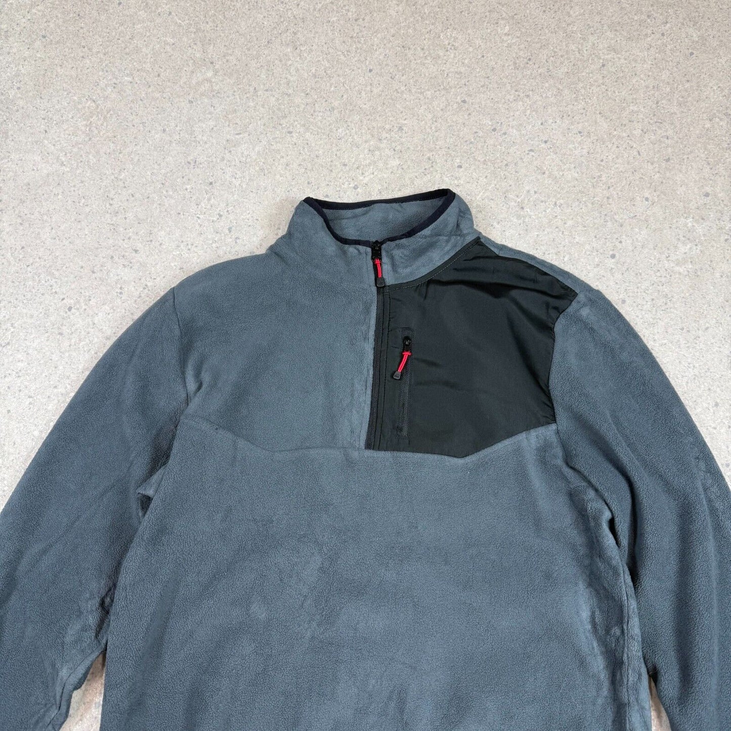 Starter Fleece Medium 1/4 Zip Jumper Grey Black