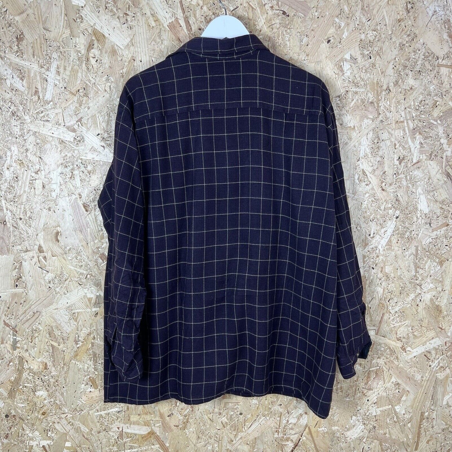 Check Pattern Cotton Shirt Vintage Men’s , XL