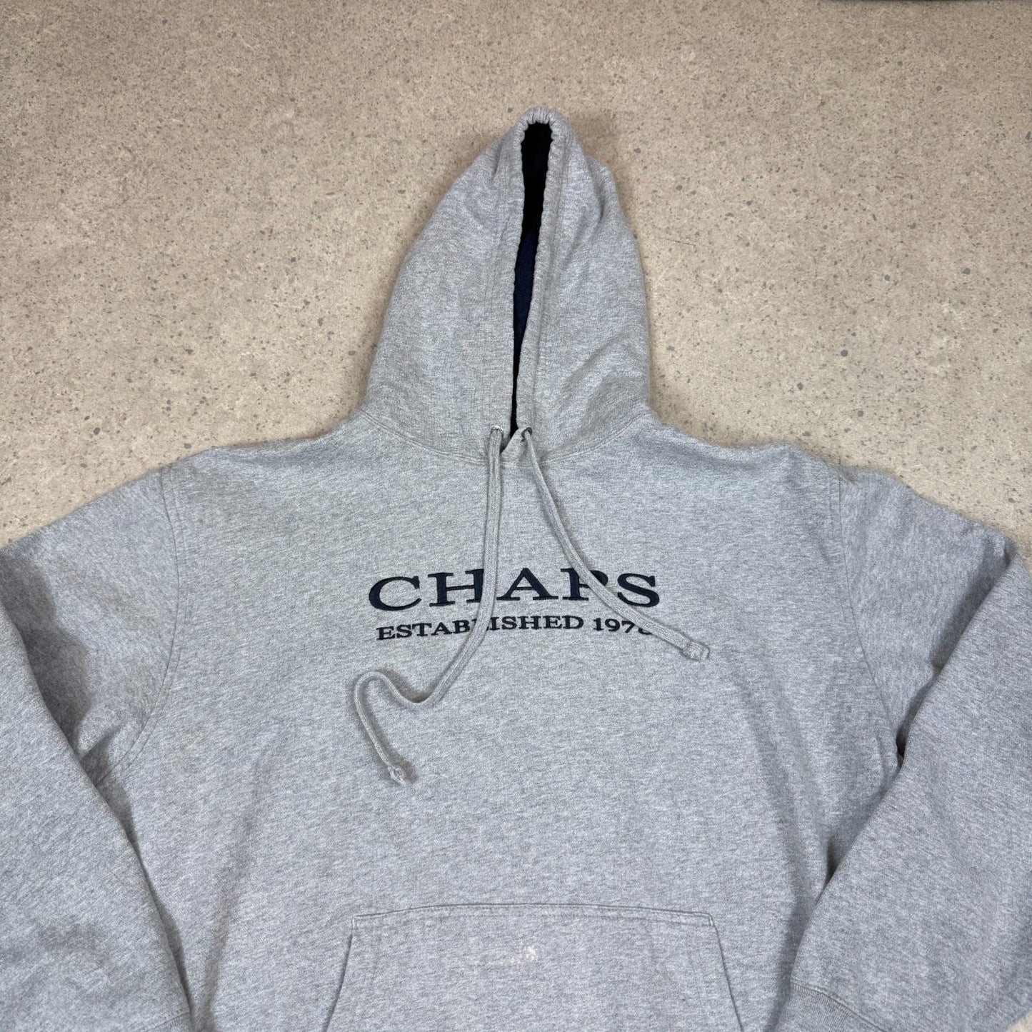 Chaps Hoodie Large Embroidered Logo Fleece Lined Hooded Y2K