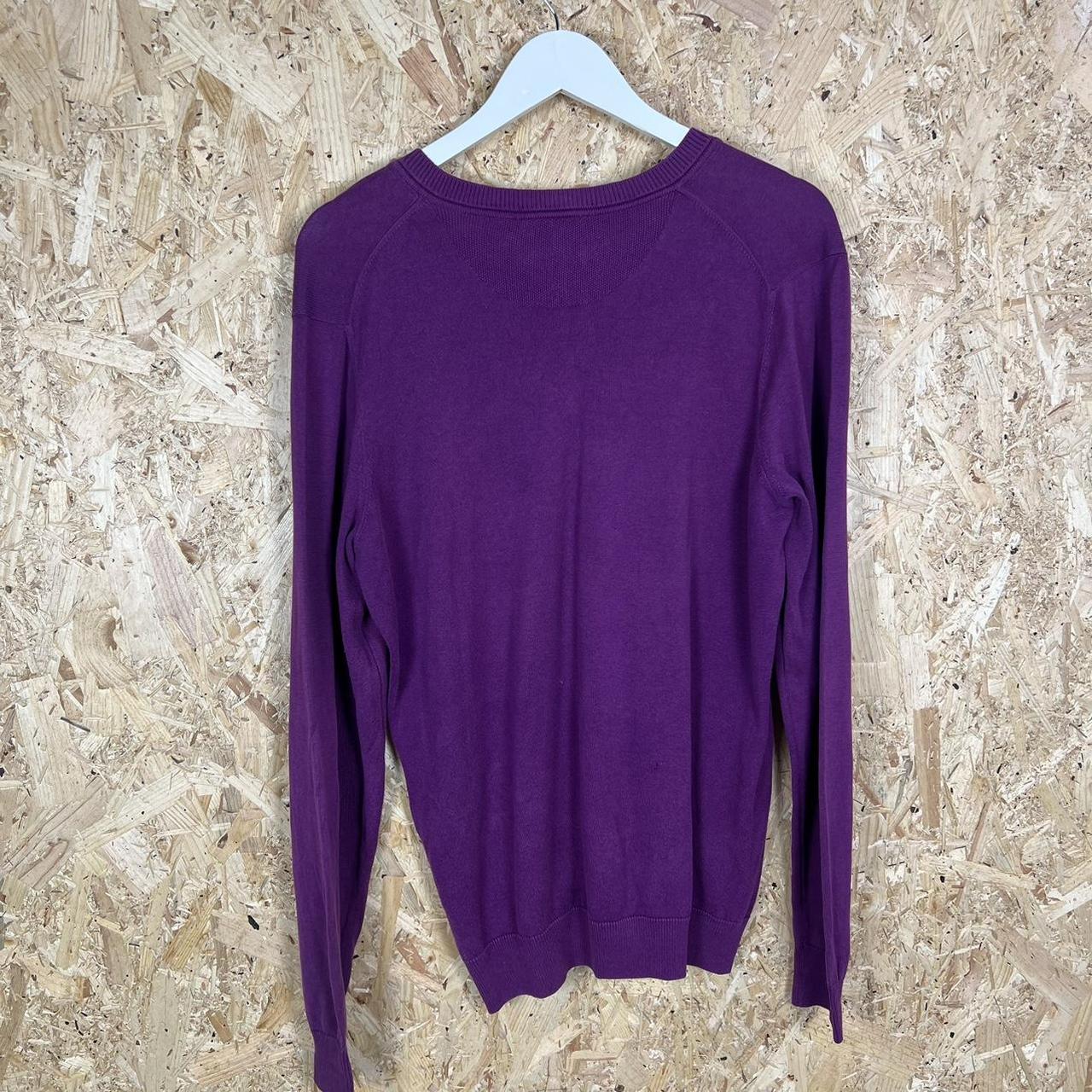 Lacoste v neck knit jumper medium