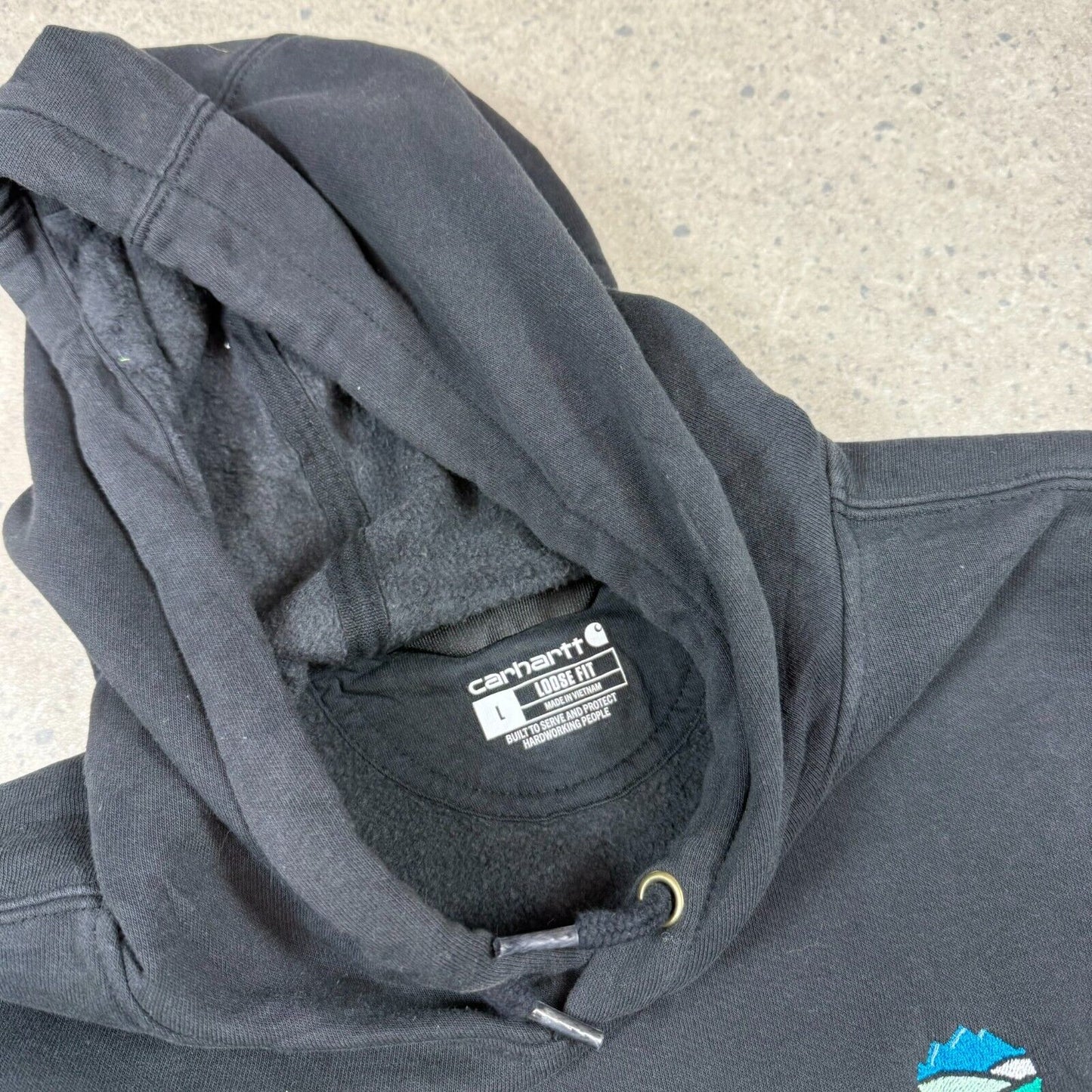 Carhartt Hoodie Large Loose Fit Black