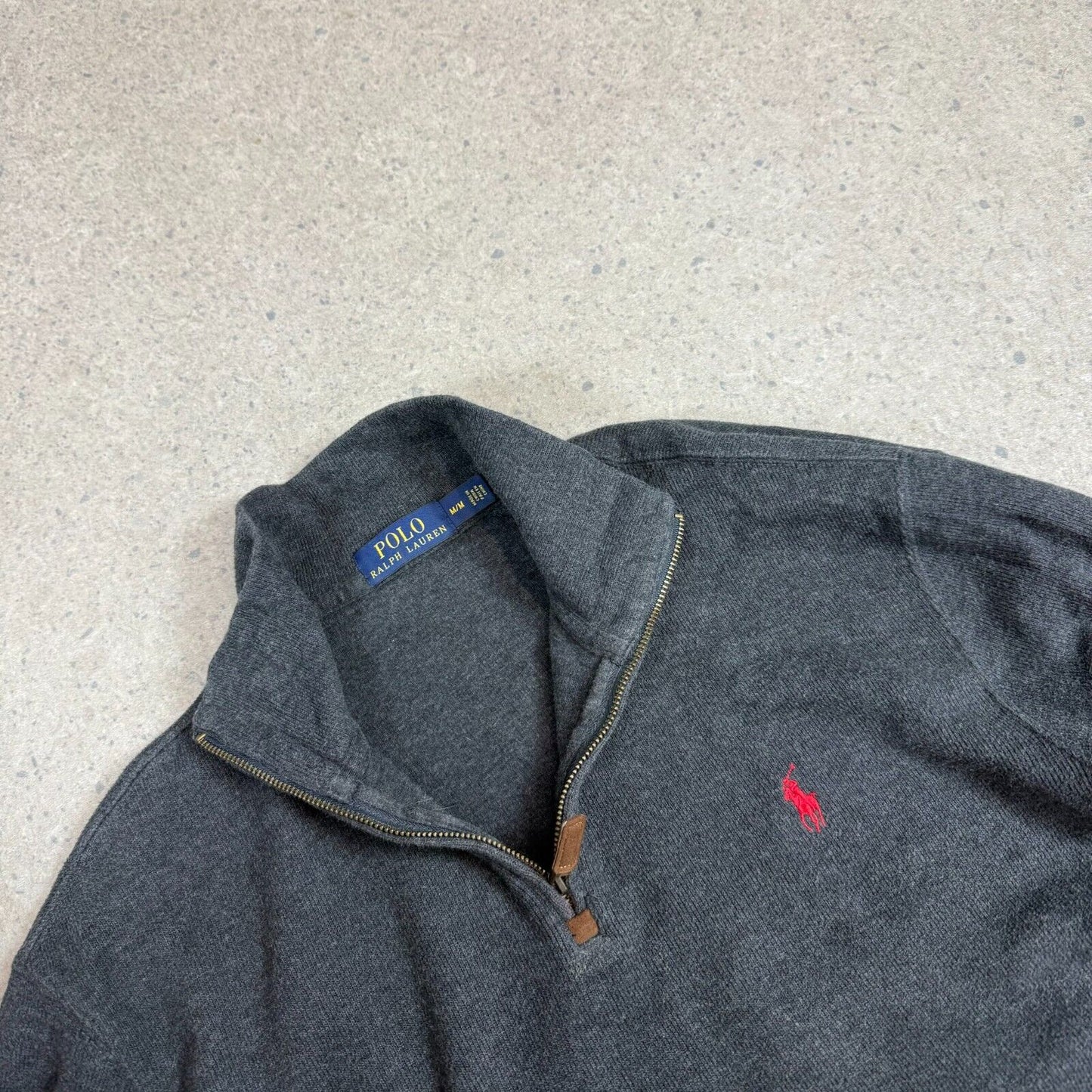 Ralph Lauren 1/4 Zip Jumper Medium Grey