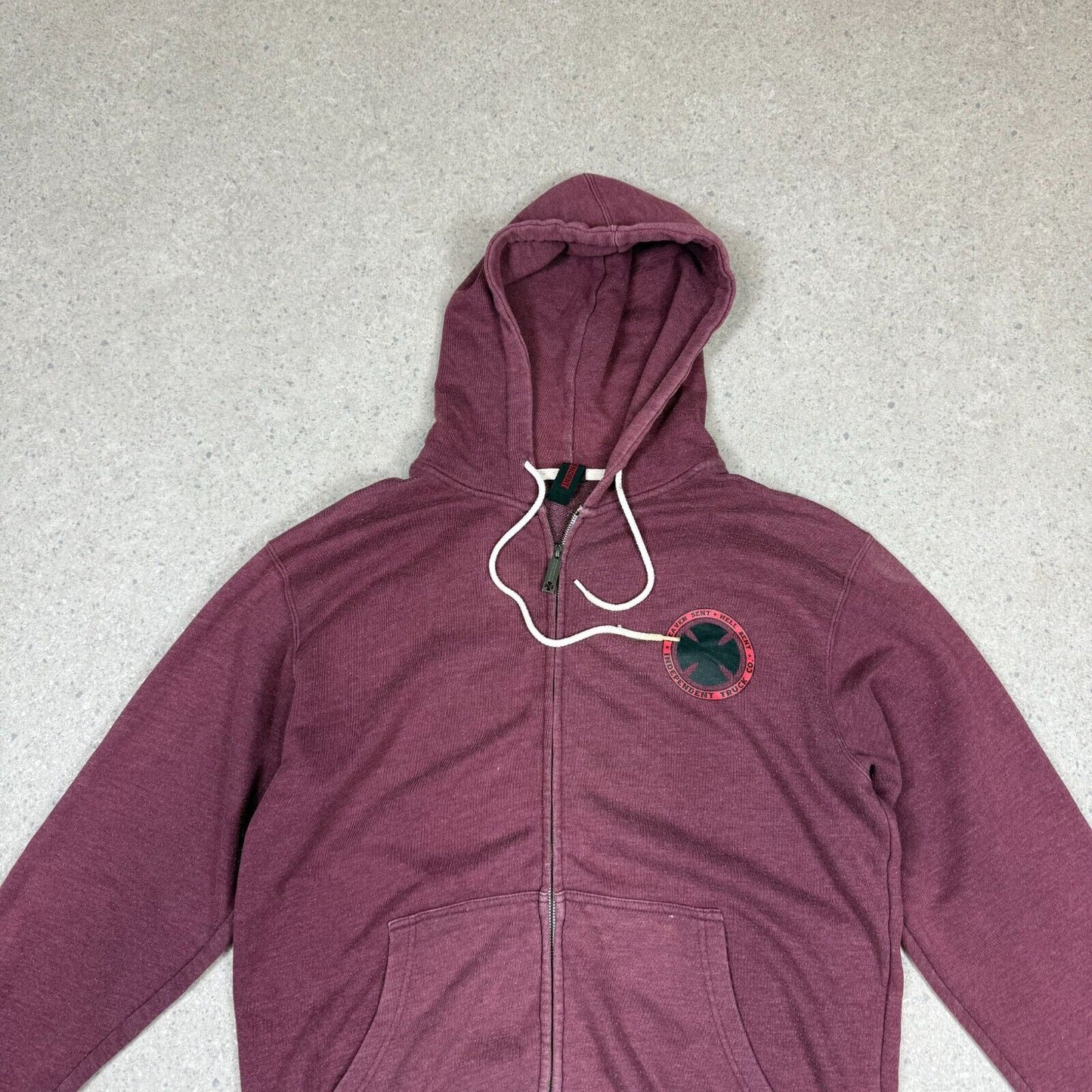 Independent Hoodie Large Burgundy Colourway Big Logo Vintage Skatewear