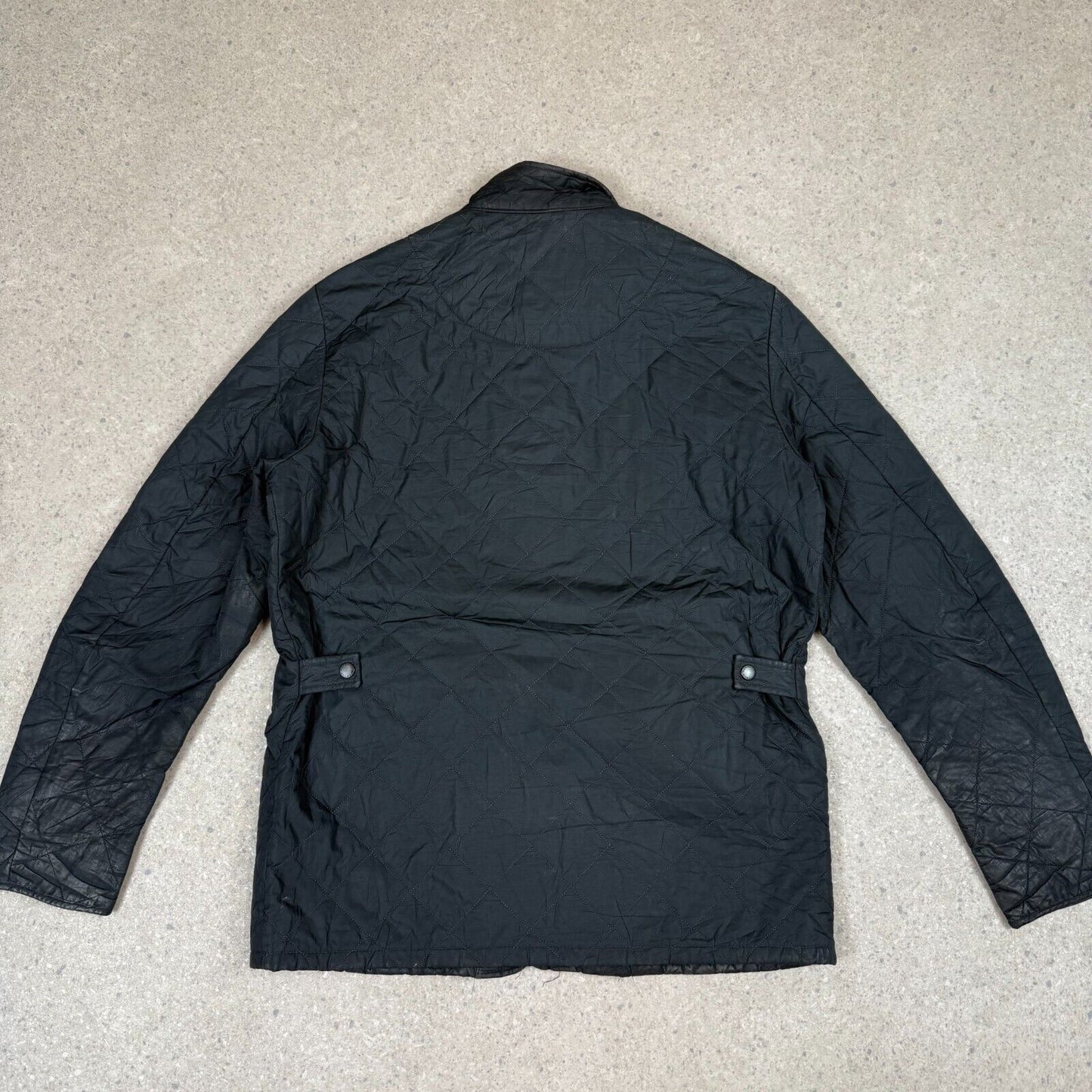 Barbour Jacket Medium Padded Black Jacket Embroidered Logo
