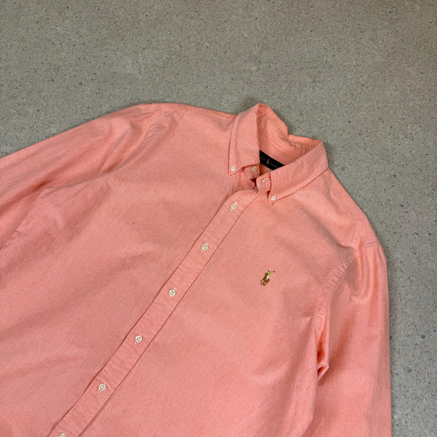 Ralph Lauren Shirt Large Peach Colourway Long Sleeve